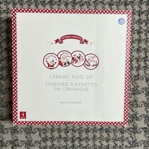 Pottery Barn Kids Christmas Ceramic Plate Set